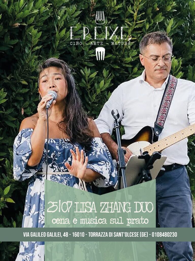 25 luglio 2026 - concerto Lisa Zjang Duopresso E Reixe Agriturismo con cena pic nic sul prato o alla carta.