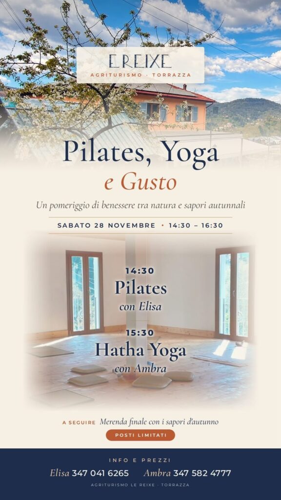 Pilates, yoga e gusto 28 novembre 2026 - E Reixe Agriturismo Area Olistica